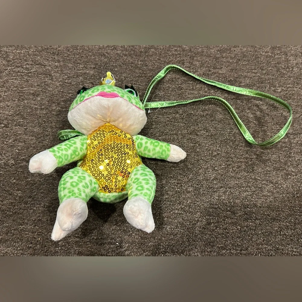 NWT! Girls pocketbook bag cute Green Frog Plush with zippered pocket